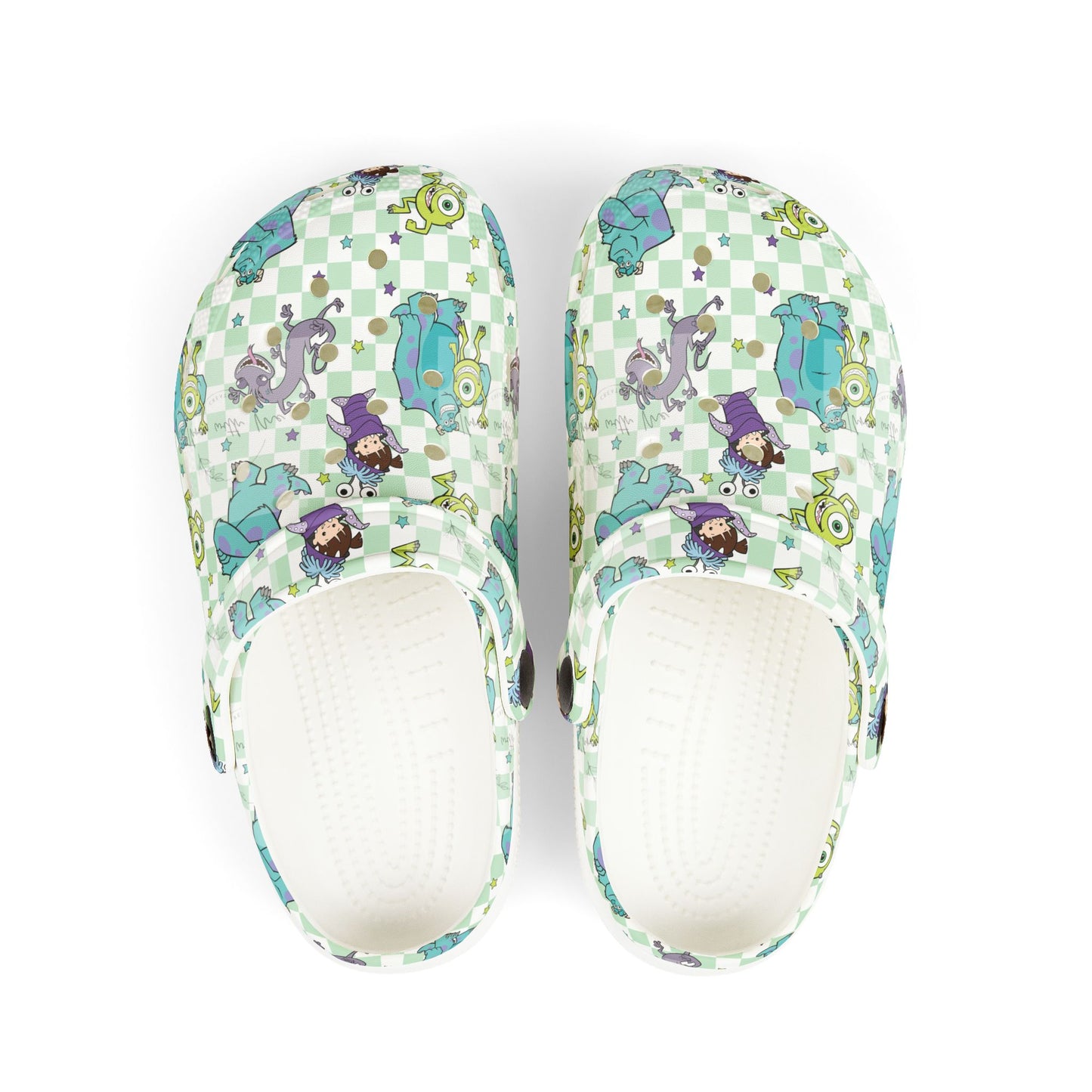 Checkered Monster Clogs - Youth