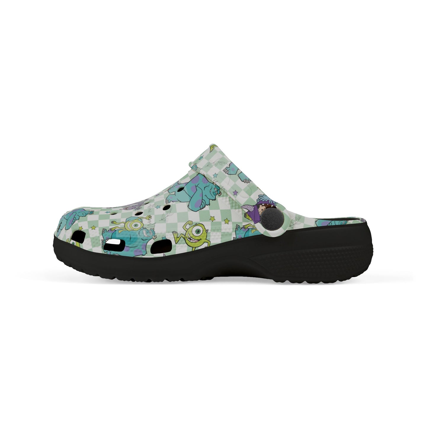 Checkered Monster Clogs - Youth