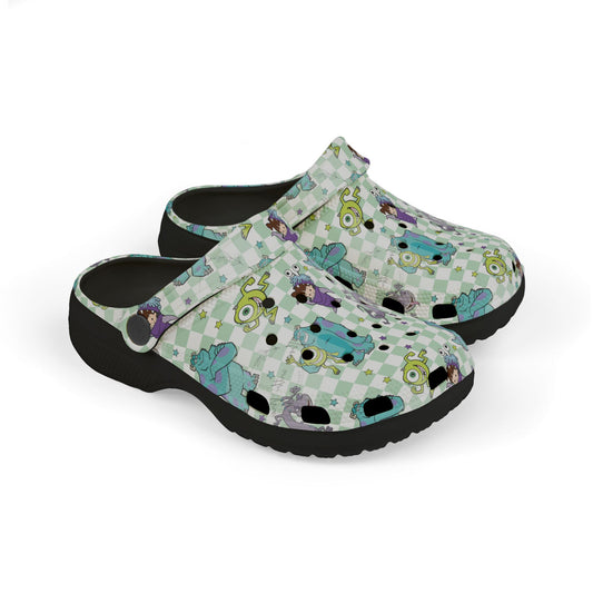Checkered Monster Clogs - Youth