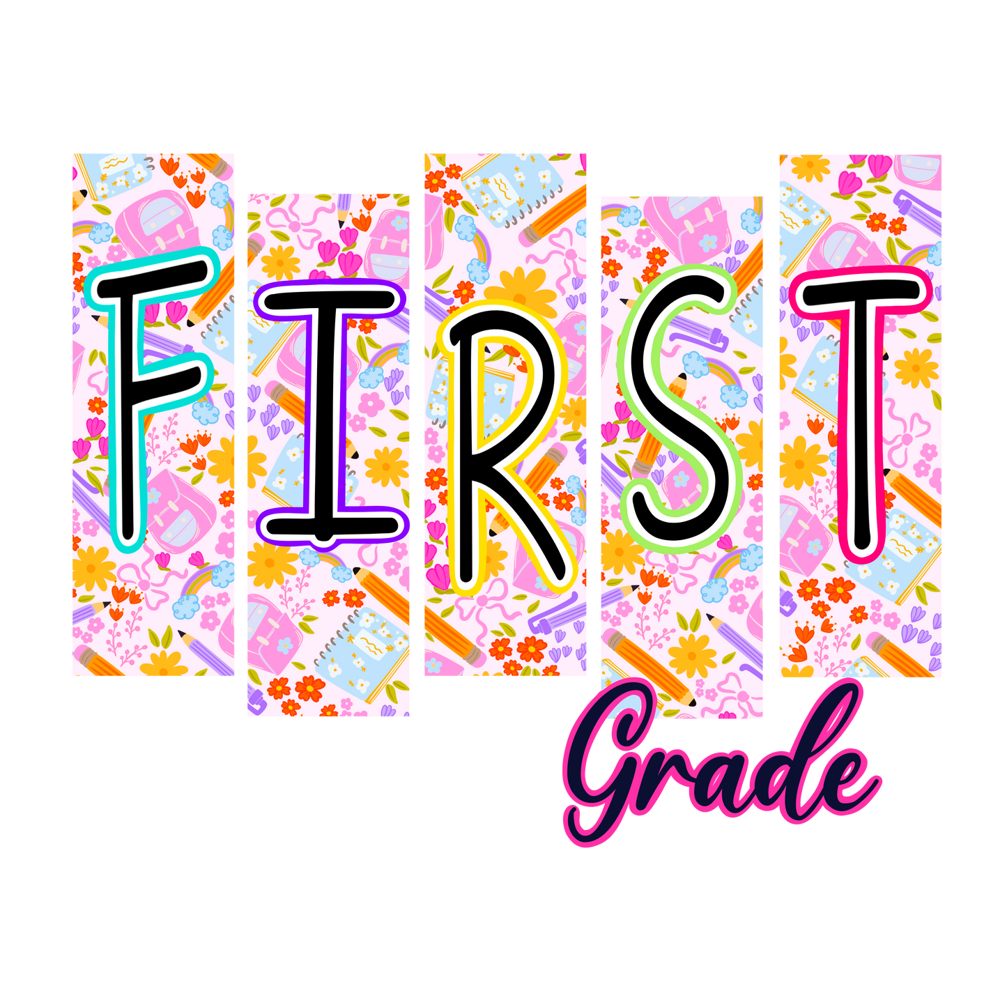 Floral Back to School PNG Bundle