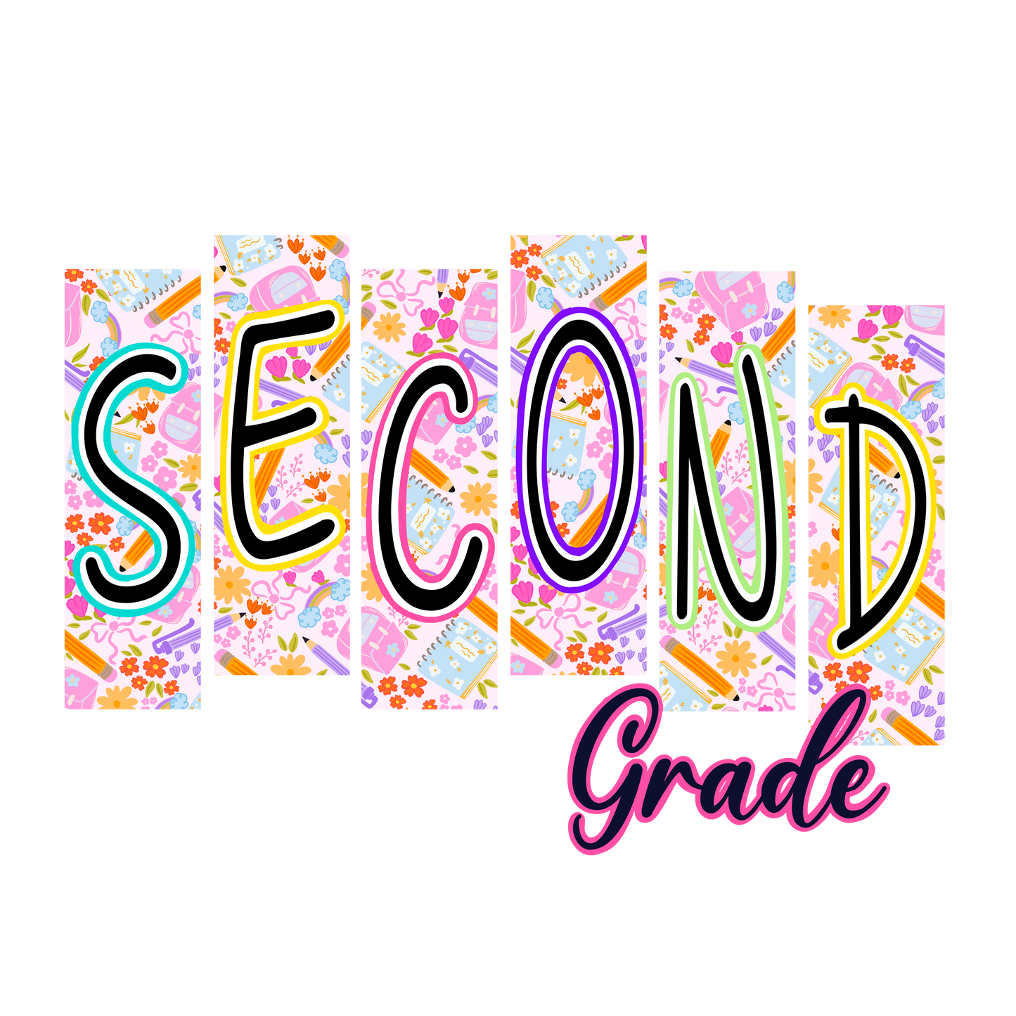 Floral Back to School PNG Bundle