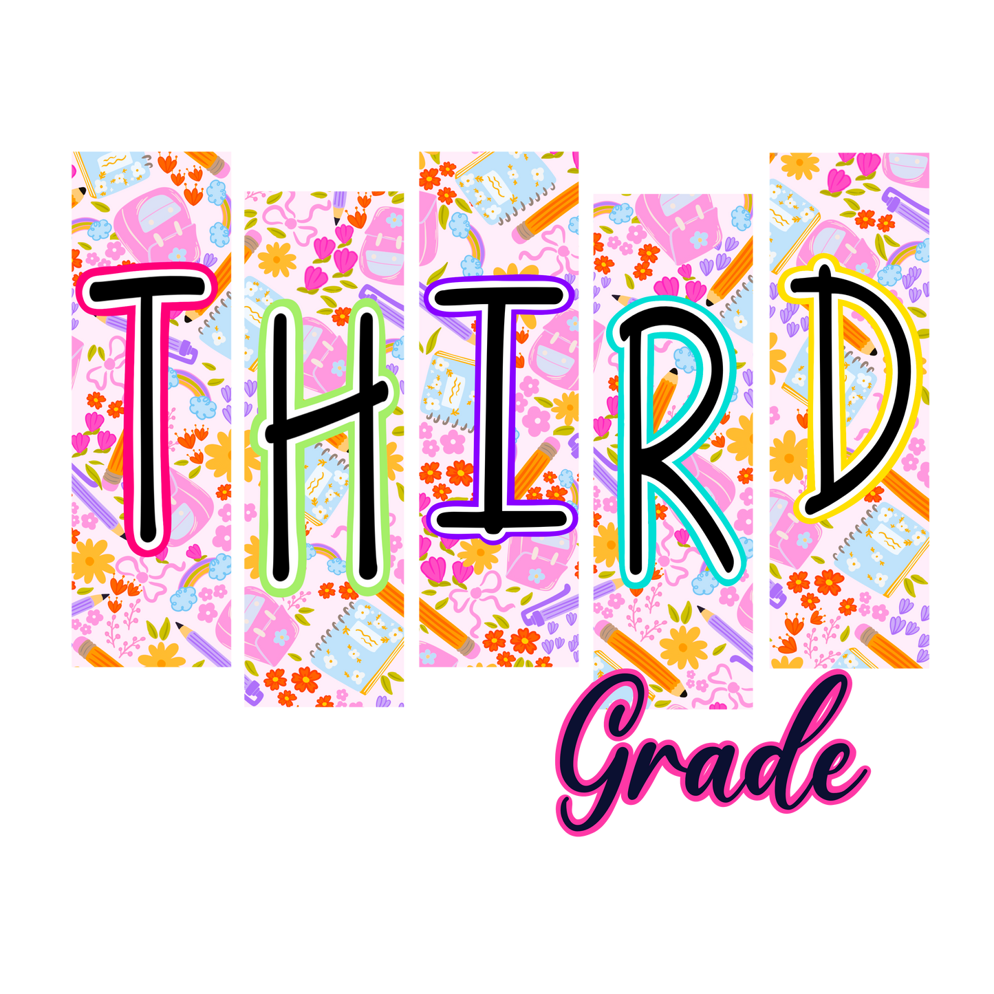 Floral Back to School PNG Bundle