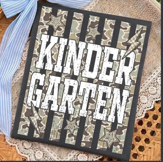 Camo Stripe B2S KINDERGARTEN Tee.