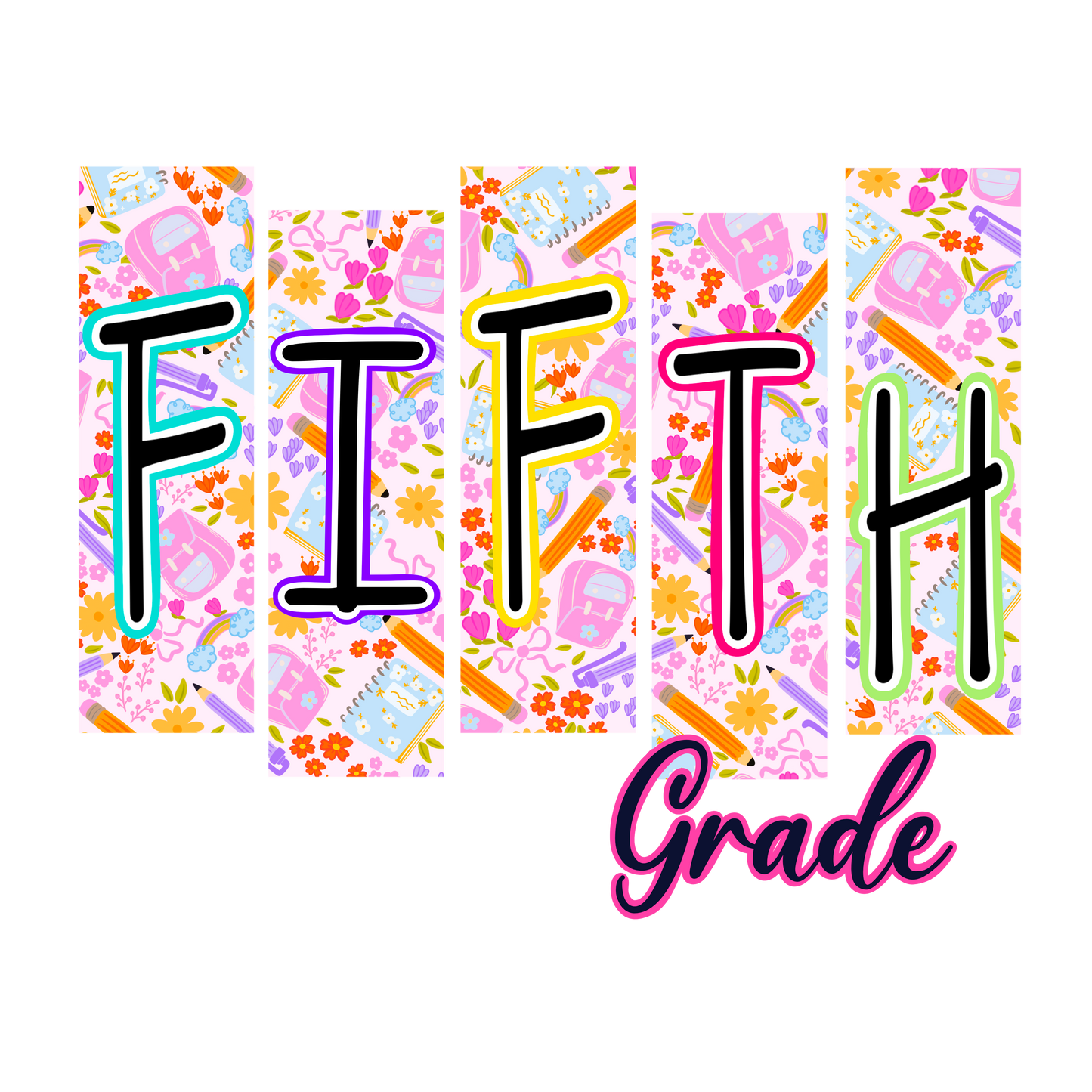 Floral Back to School PNG Bundle