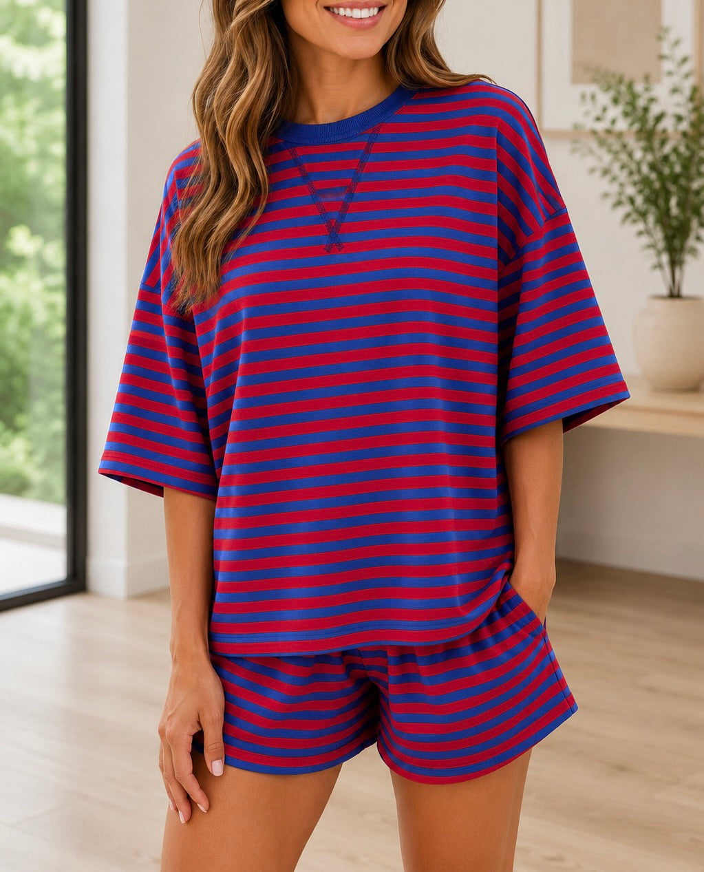 Striped Ribbed Set