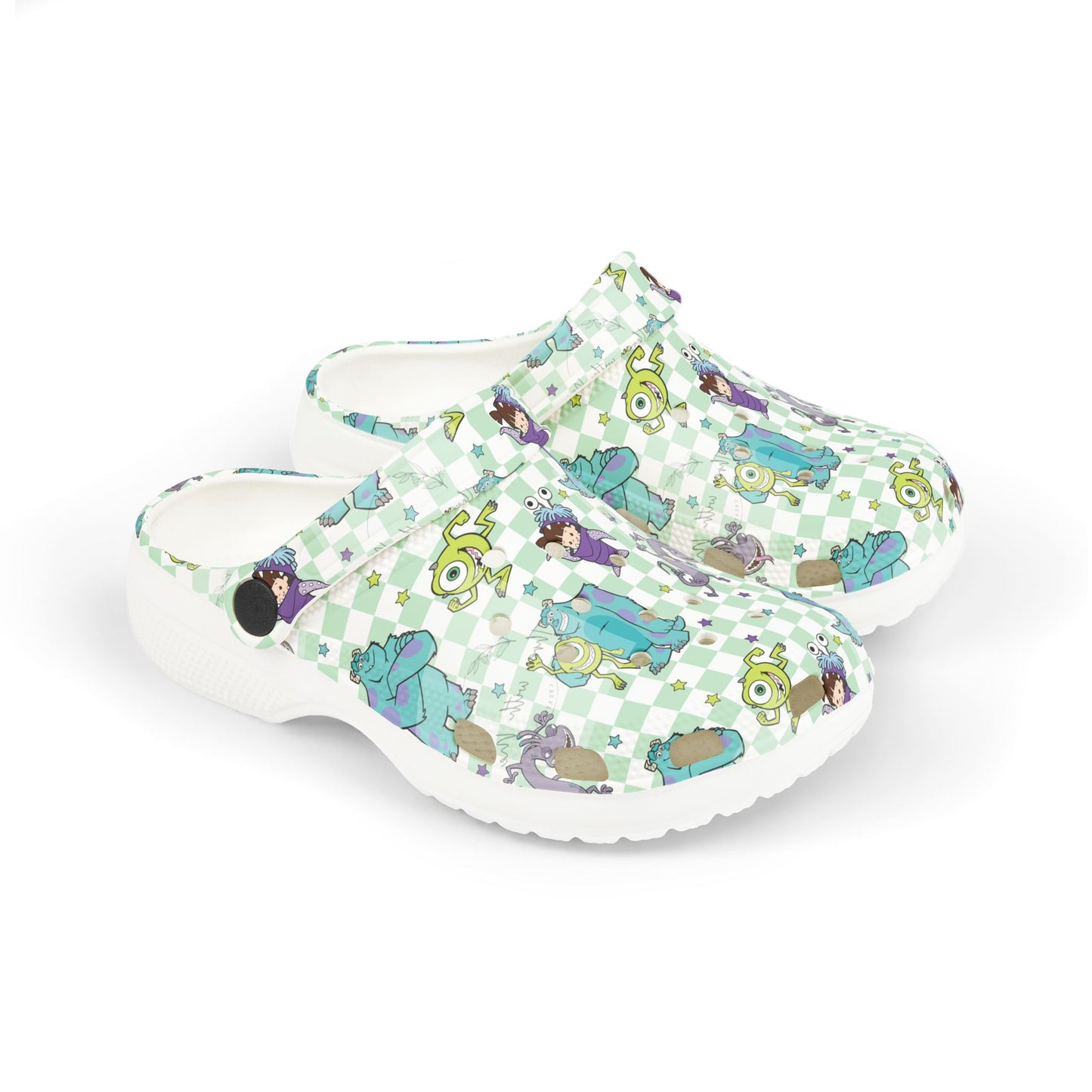 Checkered Monster Clogs - Youth