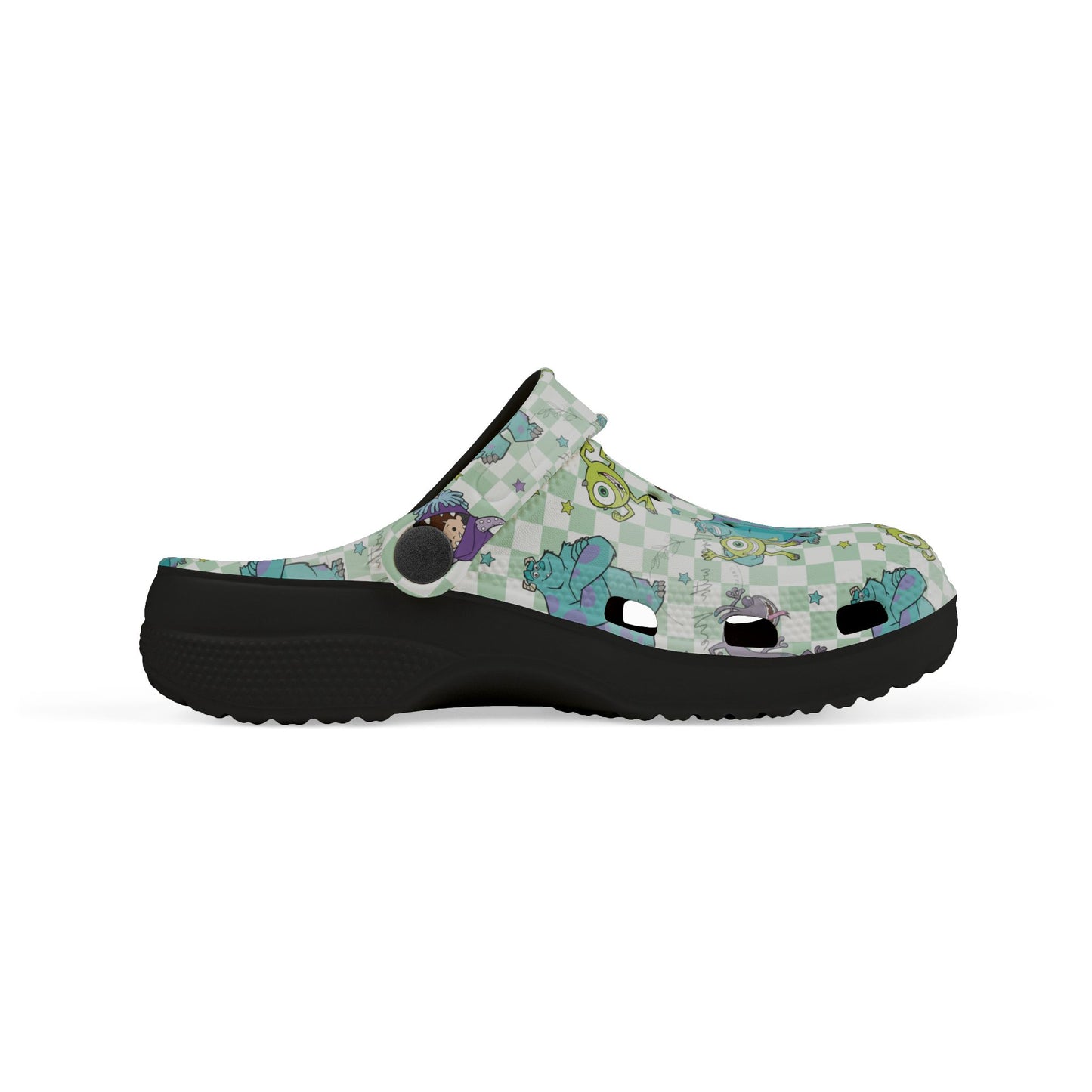 Checkered Monster Clogs - Youth