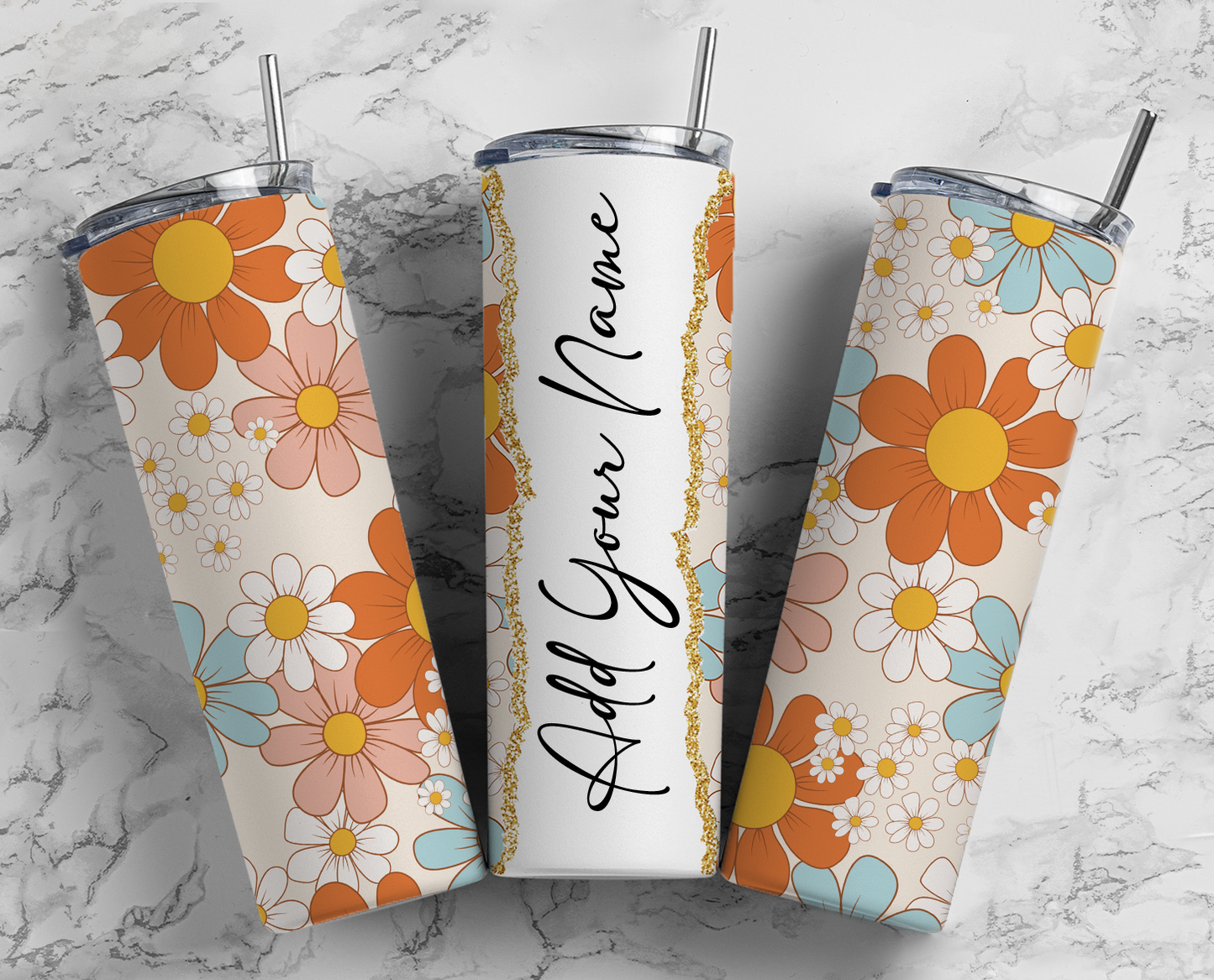 Floral Customized Tumbler Wrap