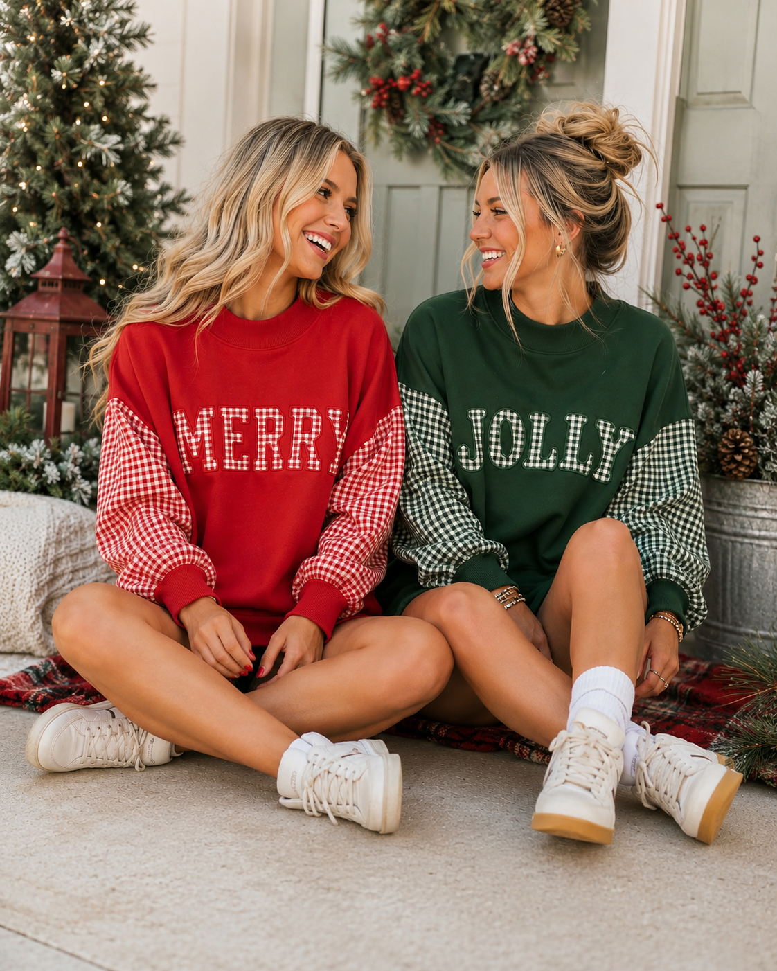 Gingham Plaid Oversized Pullover RTS