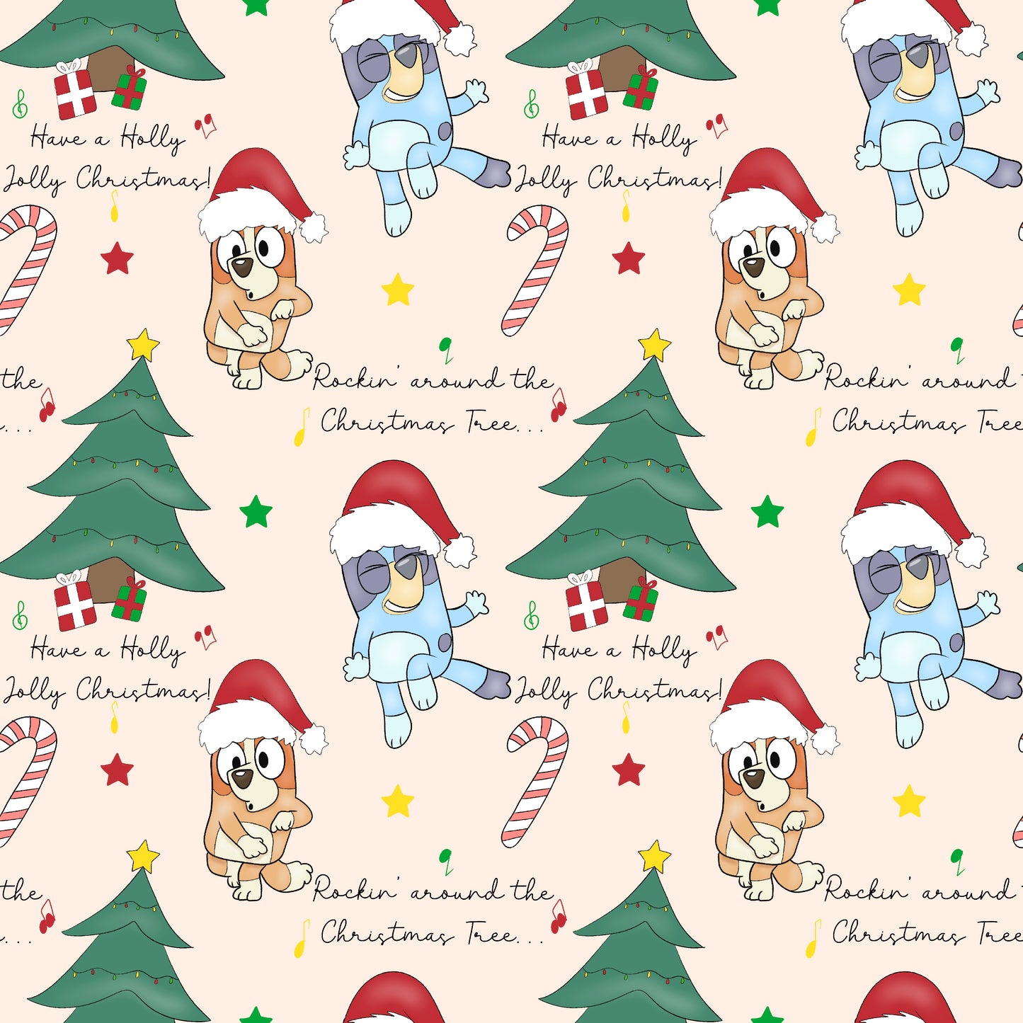 Heeler Christmas Seamless