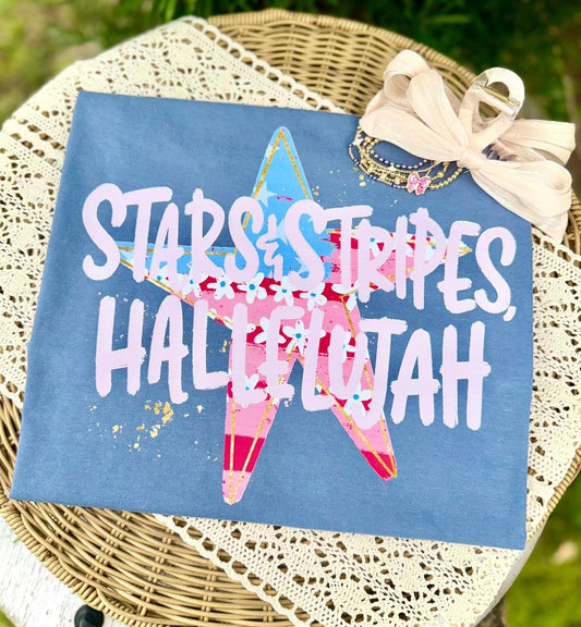 Stars and Stripes Hallelujah Tee.