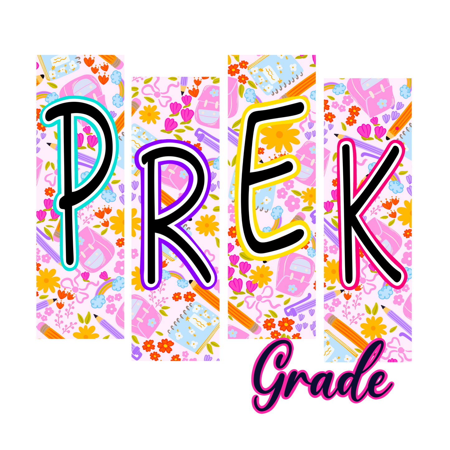 Floral Back to School PNG Bundle