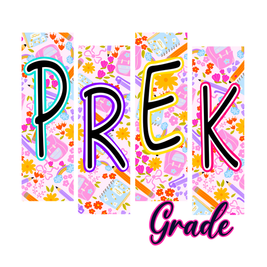 Floral Back to School PNG Bundle